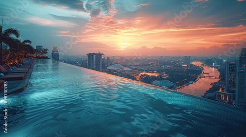 Couple Floating in Water