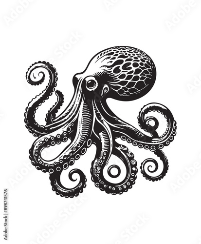 vector octopus vector art,graphics octopuss icons set,vintage illustration octopus clipart,vector octopuss flat style artwork design
