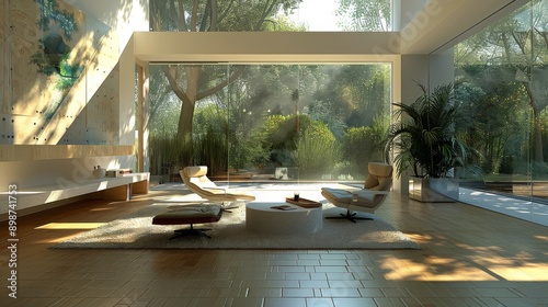 Spacious Living Room With Abundant Windows