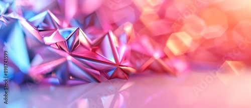  A tight shot of a pink-blue object against a softly blurred background An item exhibiting both pink and blue hues, set against an indistinctly blurred backdrop