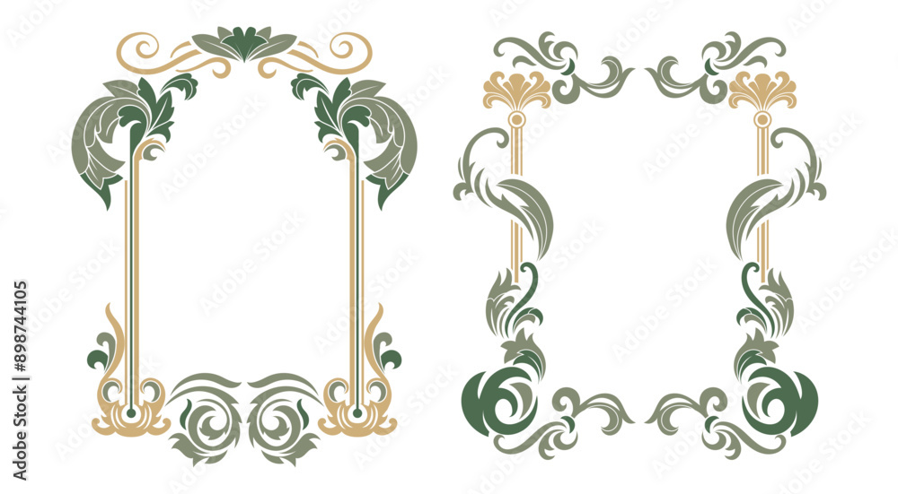 Art Nouveau frame style, vector design Art Nouveau frame style, vector design