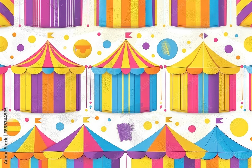 Colorful Circus Tent Pattern Colorful Circus Tent Pattern