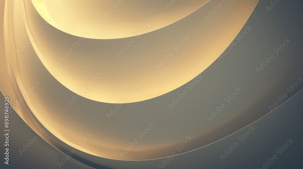Flowing curved shapes with golden light create a modern, elegant background perfect for art projects. Versatile with plenty of copy space Flowing curved shapes with golden light create a modern, elegant background perfect for art projects. Versatile with plenty of copy space