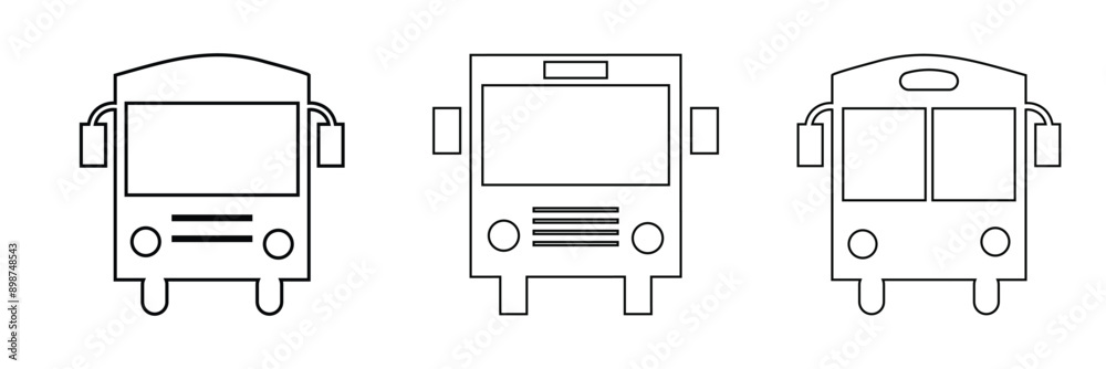 Bus icon. Icon of a bus representing public transportation. Eps 10. Bus icon. Icon of a bus representing public transportation. Eps 10.
