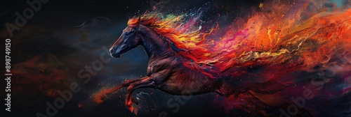 abstract animal that embodies the concept of freedom. horse wallpaper photo