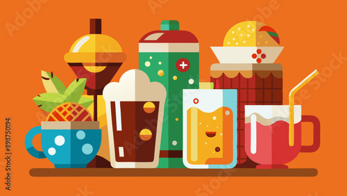  Drinking juice vector arts illustration photo