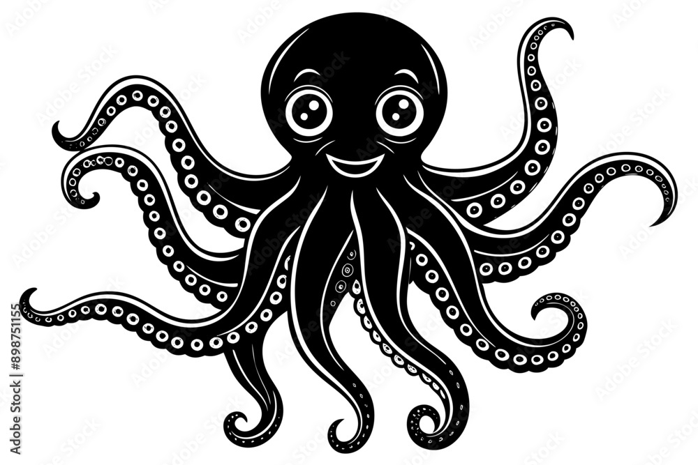 Funny Octopus Vector Illustration Cartoon, Clipart And Line Art Design on White Background, Funny octopus cartoon vector with white background: clipart, illustration, and line art design. Funny Octopus Vector Illustration Cartoon, Clipart And Line Art Design on White Background, Funny octopus cartoon vector with white background: clipart, illustration, and line art design.