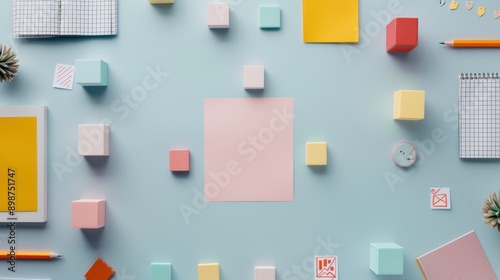 Strategic Corporate Governance Enhancement Planning by Executives - Top View Binary Digital Visualization in Pastel Colors © DigitalMagicVisions
