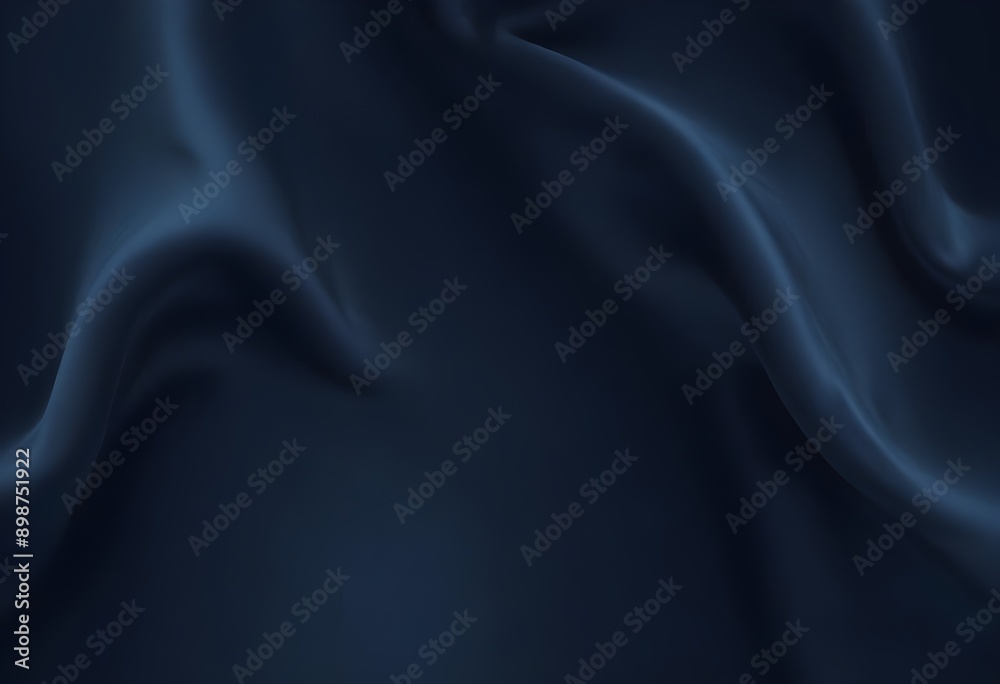 Fototapeta premium Dark blue velvet texture sample background, smooth, some waves, well enlighted
