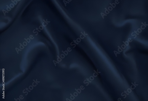 Dark blue velvet texture sample background, smooth, some waves, well enlighted photo