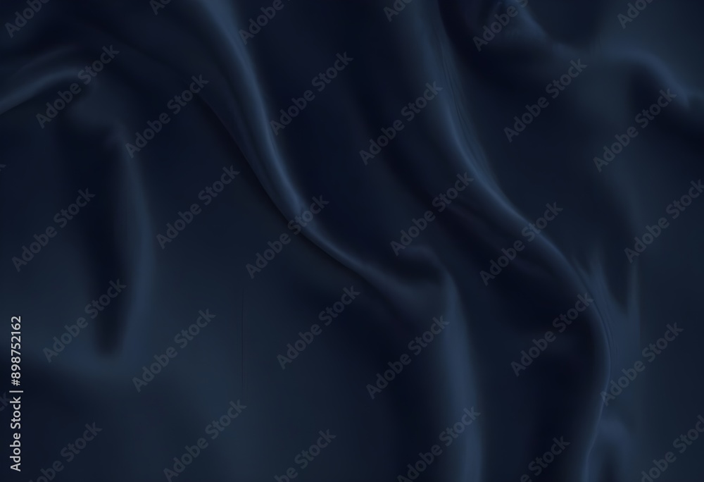 Dark blue velvet texture sample background, smooth, some waves, well enlighted