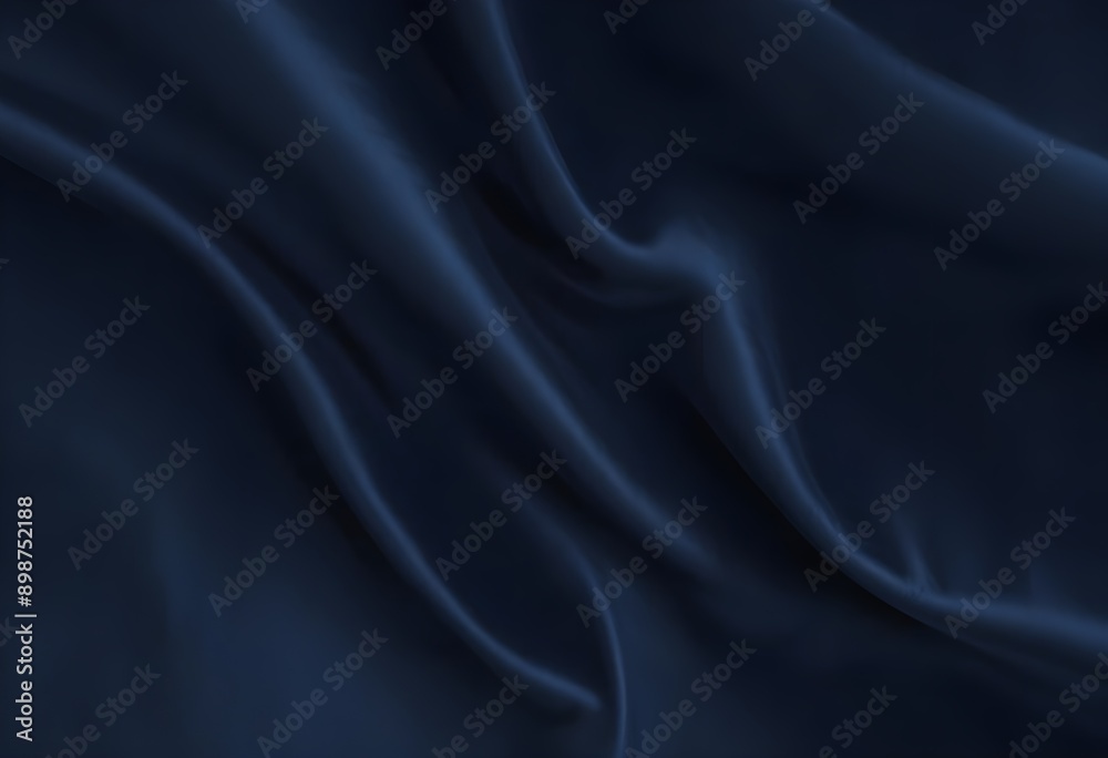 Dark blue velvet texture sample background, smooth, some waves, well enlighted