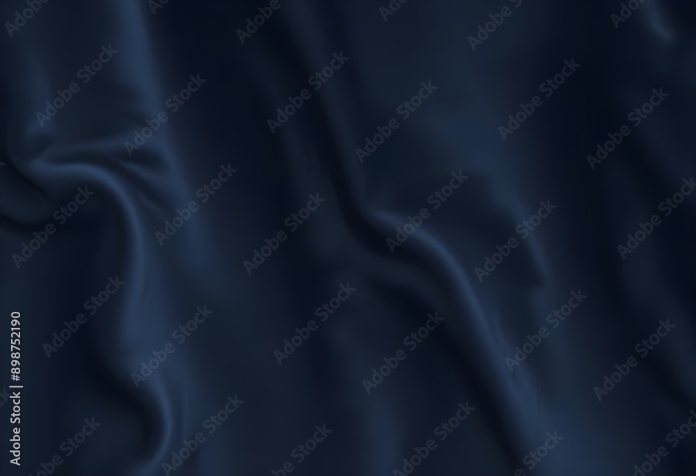 Fototapeta premium Dark blue velvet texture sample background, smooth, some waves, well enlighted