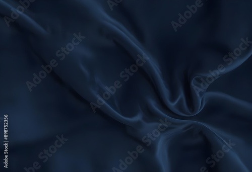 Dark blue velvet texture sample background, smooth, some waves, well enlighted photo