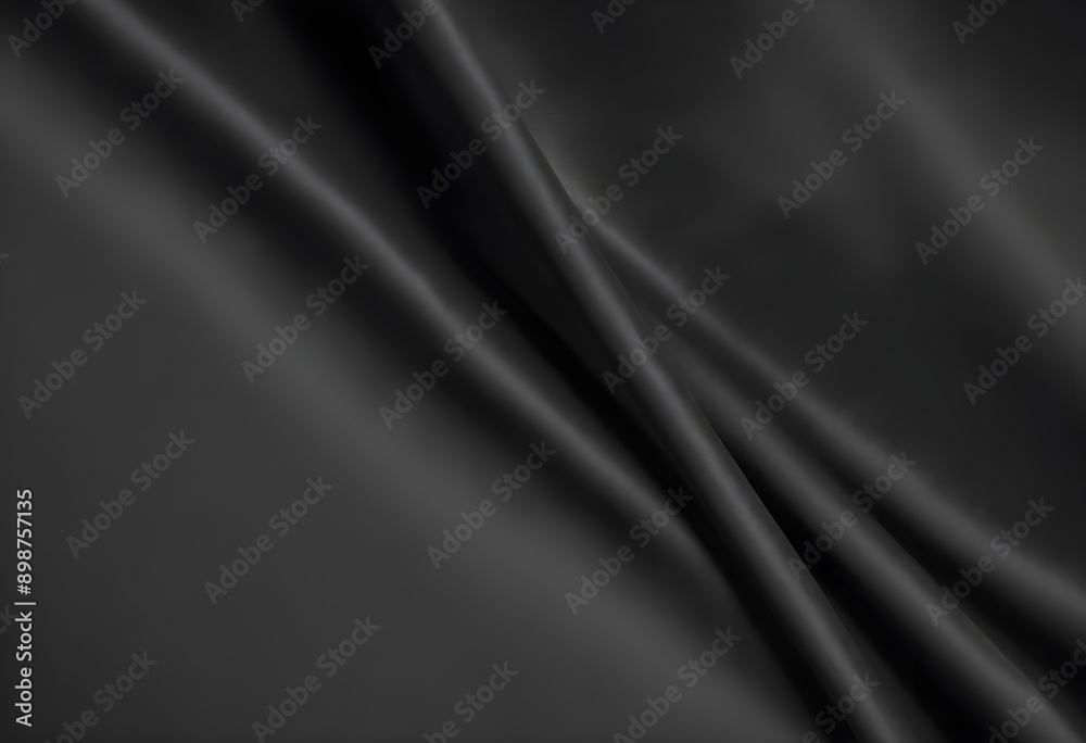 Fototapeta premium Dark grey velvet texture sample, gray satin screen background, smooth, some waves, well enlighted