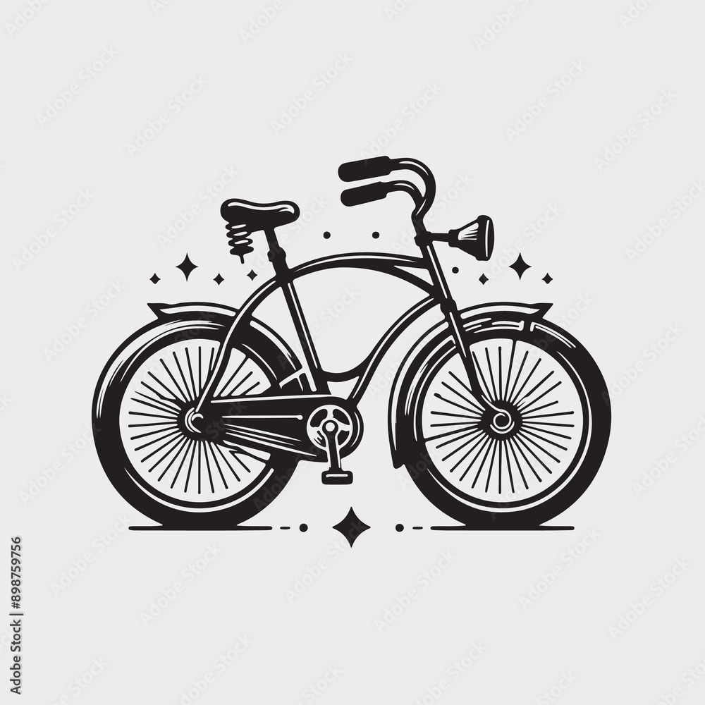 Fototapeta premium Bicycle vector background concept illustration