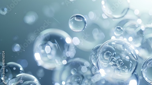 Wallpaper Mural Abstract Blue Bubbles Torontodigital.ca