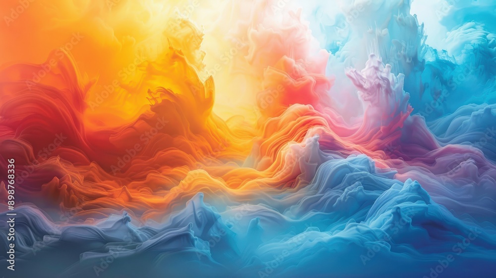 A vibrant burst of rainbow colors blending in a cloud-like swirl of ink and paint, showcasing a dynamic abstract design with artistic energy A vibrant burst of rainbow colors blending in a cloud-like swirl of ink and paint, showcasing a dynamic abstract design with artistic energy