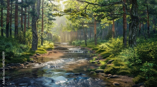 Serene Forest Stream