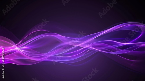 Wallpaper Mural Ethereal purple waves on a dark backdrop, ideal for tech, energy, and futuristic themes Torontodigital.ca