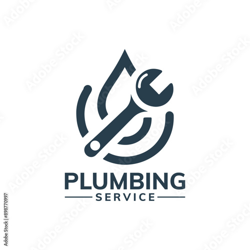 plumbing logo, plumbing service logo, plumbing solution logo, water service logo, plumber logo