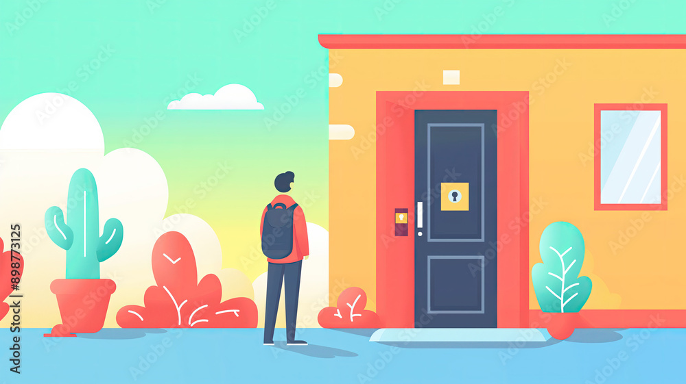 Illustration of a trusted keyholder providing secure access. Illustration of a trusted keyholder providing secure access.