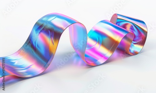 Holographic isolated foil ribbon