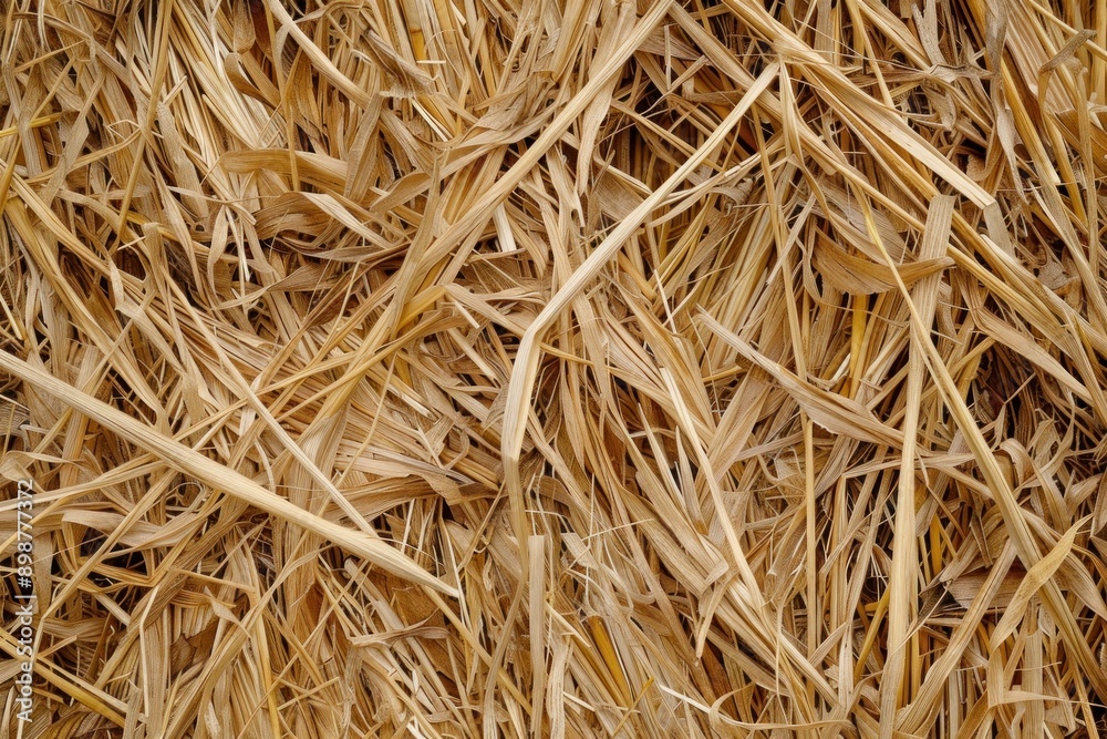 Close-up of straw texture with intricate patterns, representing natural and organic material in agriculture Close-up of straw texture with intricate patterns, representing natural and organic material in agriculture