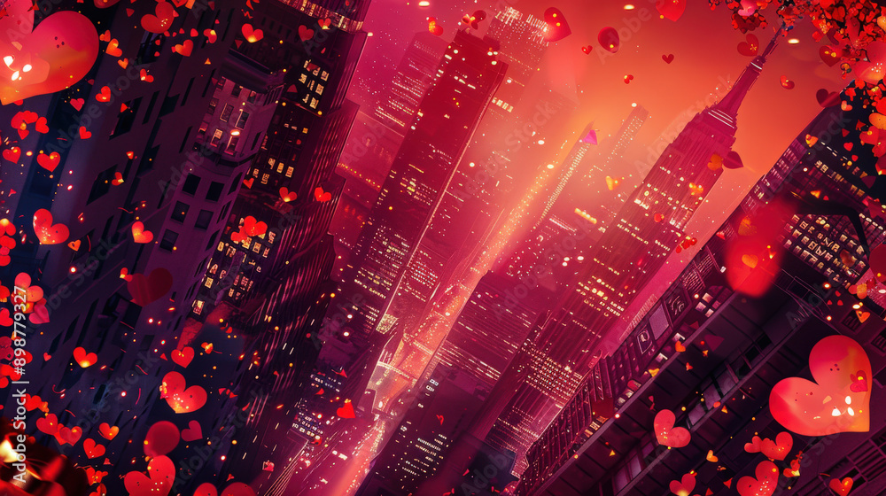 Romantic Evening in Cityscape Romantic Evening in Cityscape