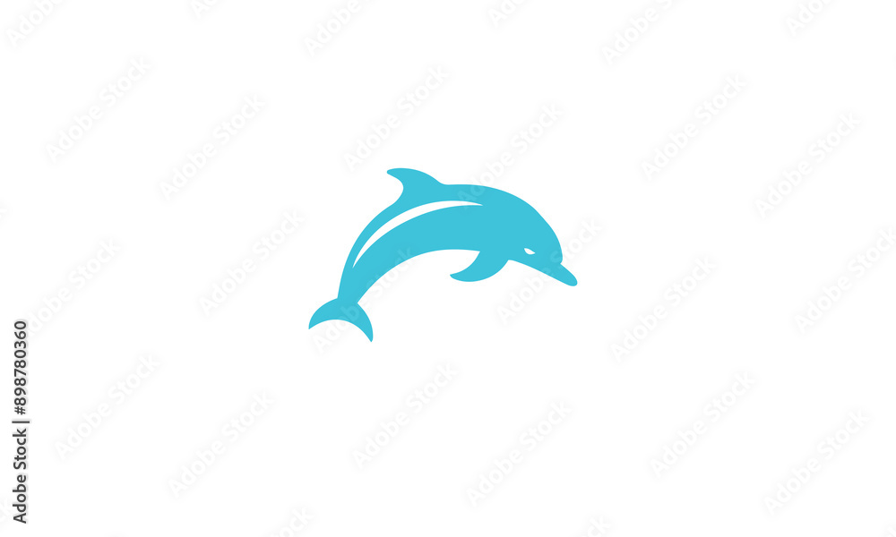 Dolphin logo black simple line art on white background Dolphin logo black simple line art on white background
