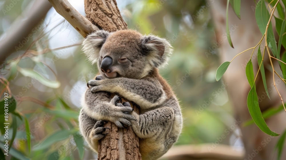 Fototapeta premium Koala Hugging Tree