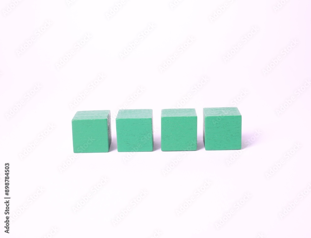 Many blank green cubes on white background Many blank green cubes on white background