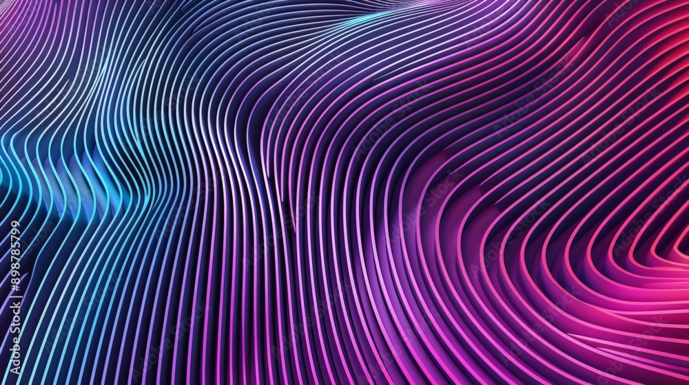 Captivating visual experience, a contemporary abstract backdrop featuring vibrant wavy stripes