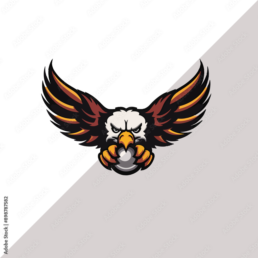 Fototapeta premium Eagle Color logo with white background