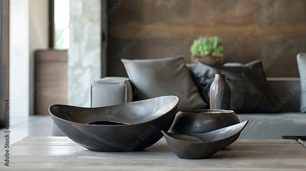 Contemporary metal pot with a sleek design Contemporary metal pot with a sleek design