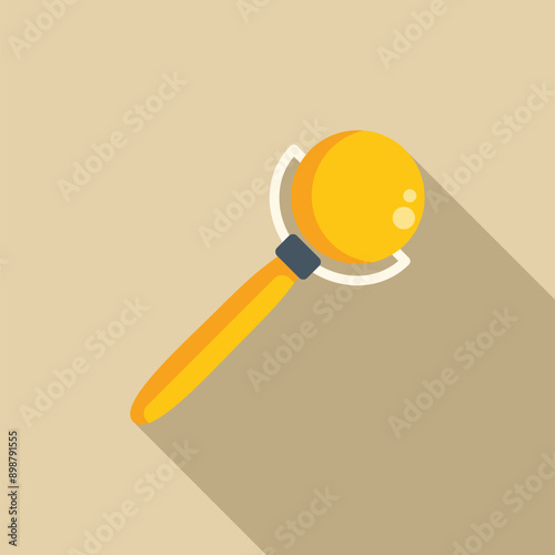 Gold handle beanbag microphone is broadcasting over the airwaves