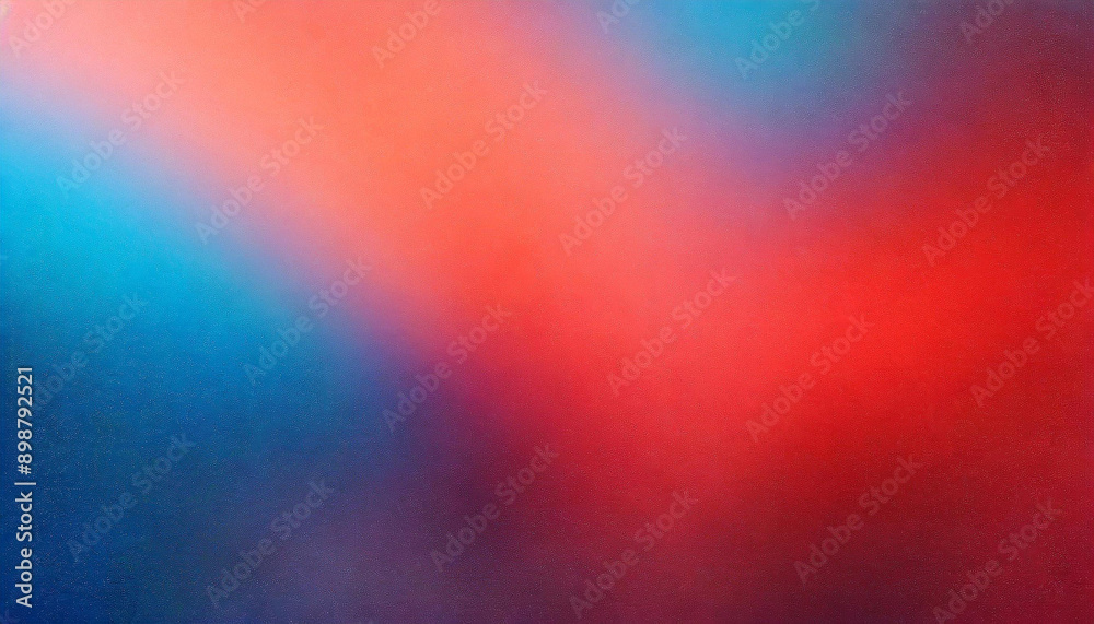 Obraz premium Abstract Blurred Gradient. Mesmerizing Fusion of Vivid Red and Deep Blue with Textured Overlay. Patriotic Banner Background With Copy Space. Political Topics, USA Presidential Elections Voting Vote
