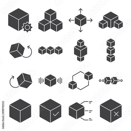 Blocks Icon - Cube Icon Set