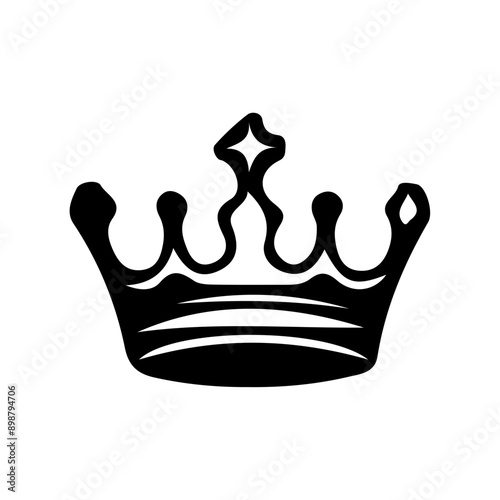 Royal Vintage Crown kings Silhouette , Retro Crown Vector Illustration Icon.	