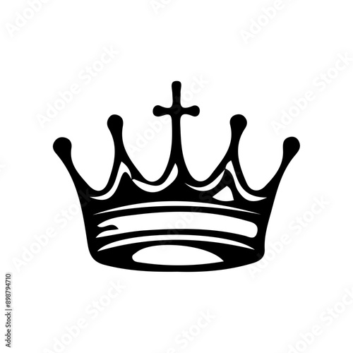 Royal Vintage Crown kings Silhouette , Retro Crown Vector Illustration Icon.	