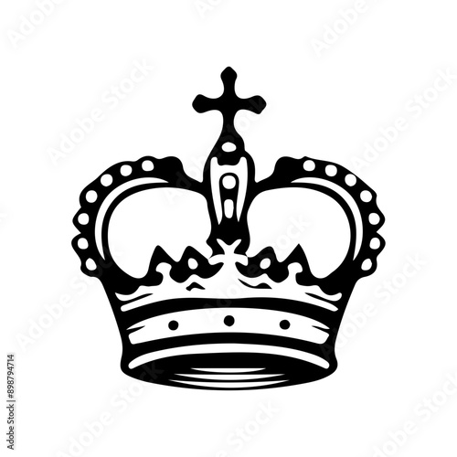 Royal Vintage Crown kings Silhouette , Retro Crown Vector Illustration Icon.	