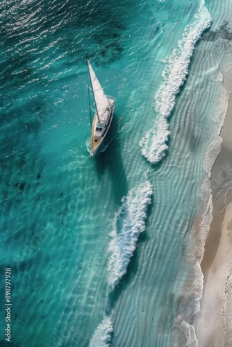 Sailboat Floating on a Body of Water