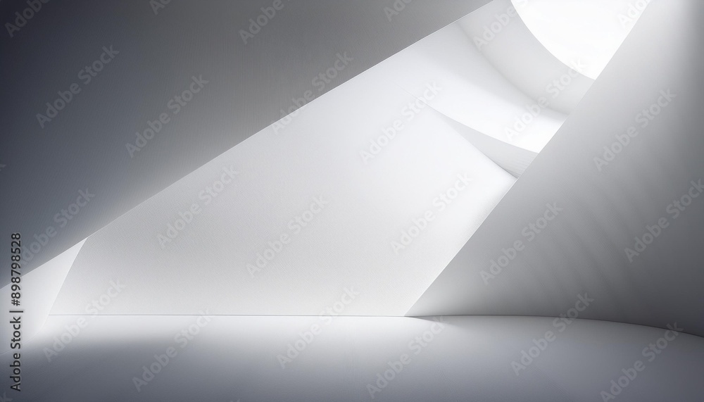 Abstract white background with white light and grey shadow Abstract white background with white light and grey shadow
