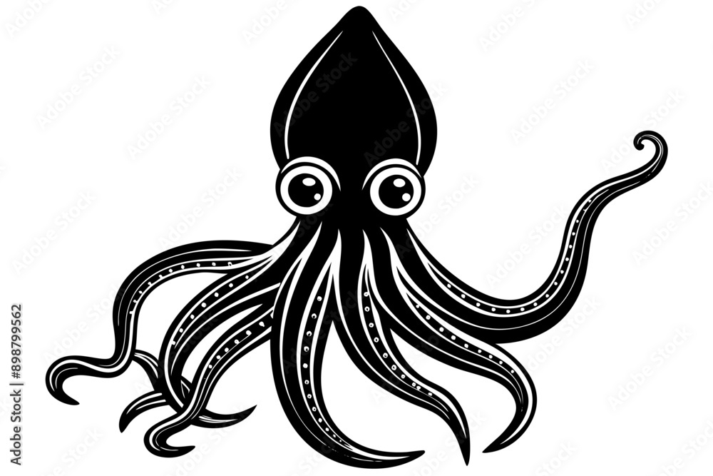 Funny Squid Vector Illustration with White Background Cartoons, Clipart, and Line Art Design, Funny squid vector with white background: cartoon, clipart, and line art design Funny Squid Vector Illustration with White Background Cartoons, Clipart, and Line Art Design, Funny squid vector with white background: cartoon, clipart, and line art design