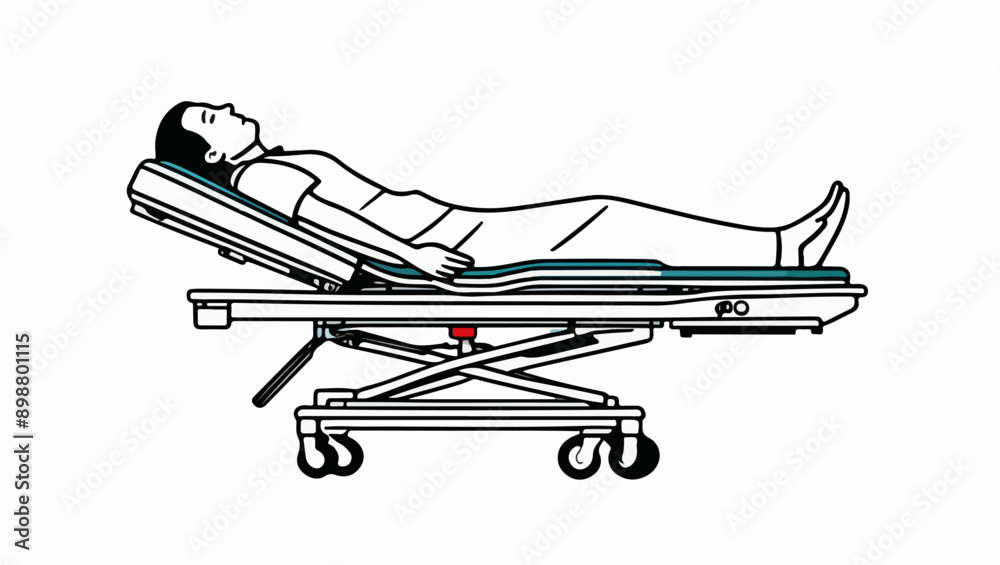 Healthcare Illustration: Patient Resting on a Hospital Bed Healthcare Illustration: Patient Resting on a Hospital Bed
