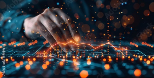 Closeup of Hand Interacting With Digital Interface