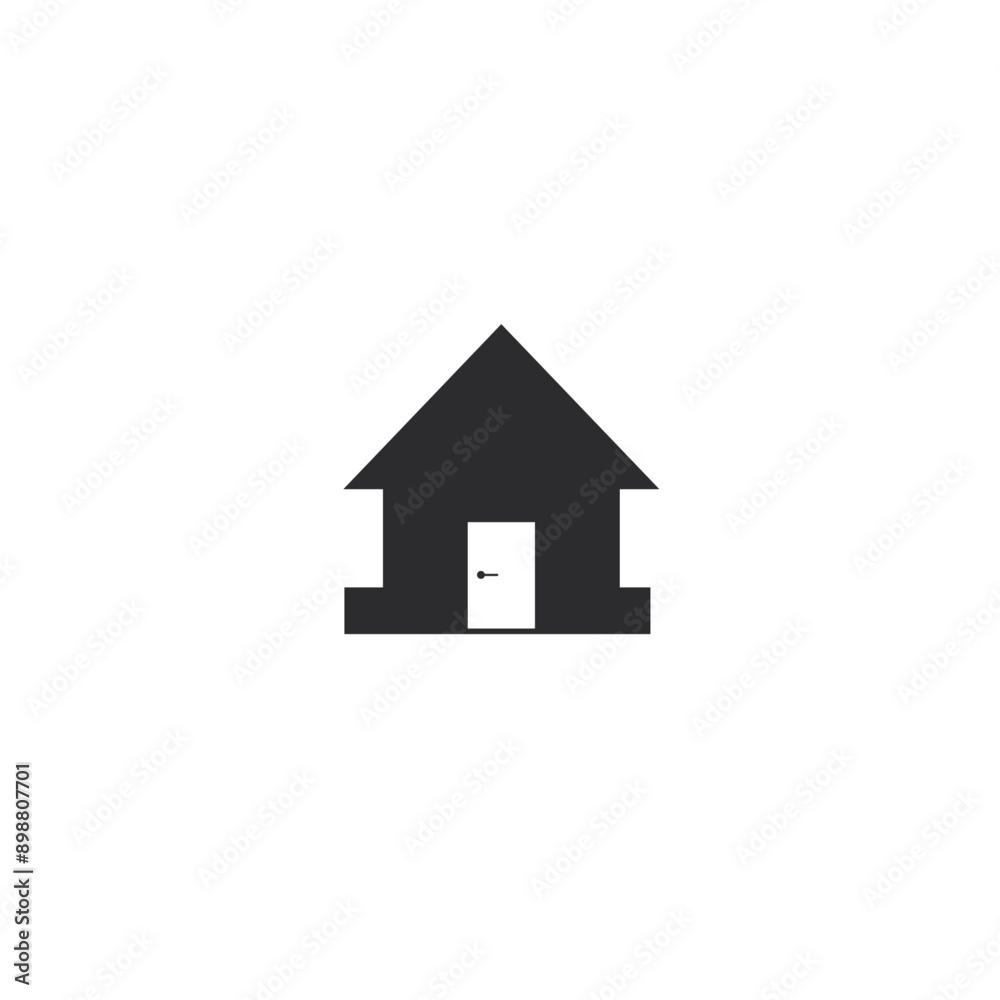 Fototapeta premium Real estate home icon flat vector design