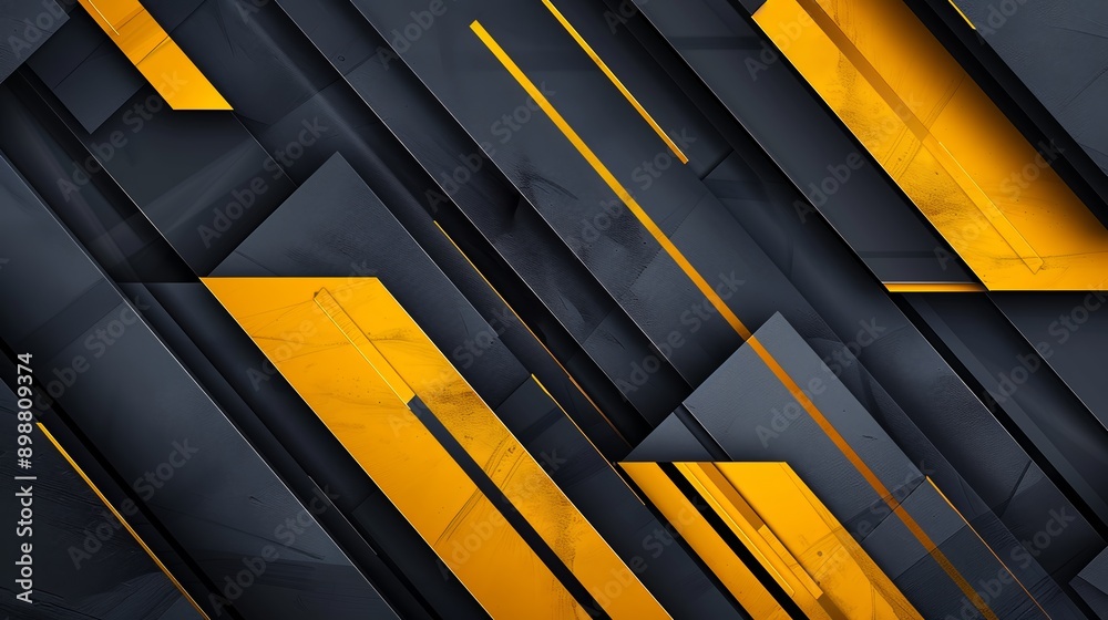Modern and visually striking abstract background with dynamic yellow and black geometric shapes Modern and visually striking abstract background with dynamic yellow and black geometric shapes