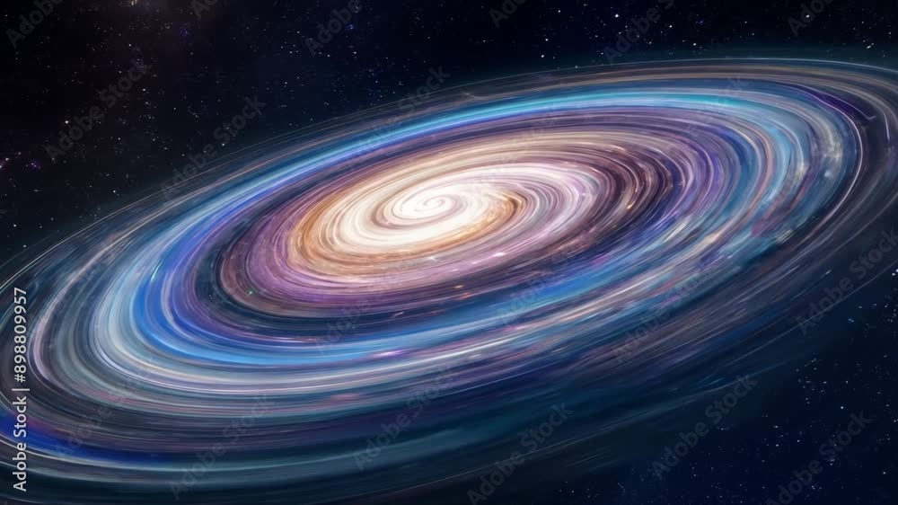 Spiral Galaxy with Rings in Space. Spiral Galaxy with Rings in Space.