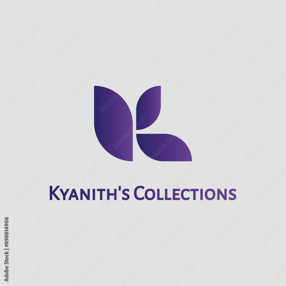 K with Leaf Gradient Letter Logo Design Template K with Leaf Gradient Letter Logo Design Template